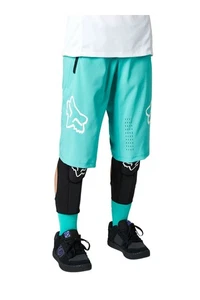 PANTALONCINO DONNA BICI DOWNHILL MOUNTAIN BIKE FOX DEFEND TEAL - Imagen 1 de 6