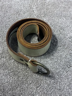 Free People - Cinturón de cuero en blanco roto - Talla M/L Foto 1 de 4