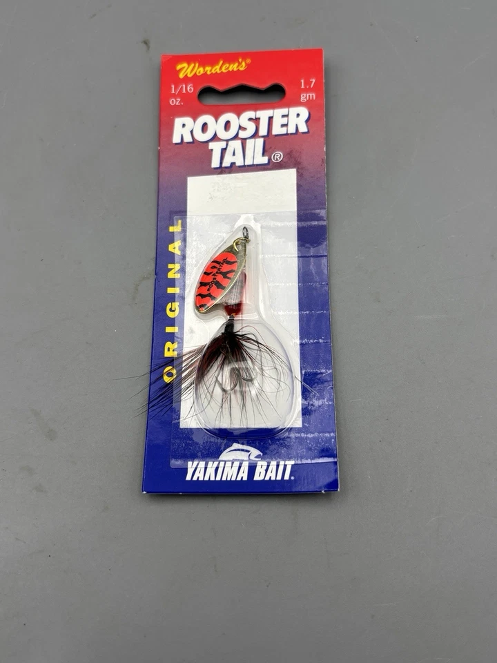 Worden's Yakima Bait 1/16 Rooster Tail 206 Fluorescent Red Black Tiger Lot Of 5 - Image 1 of 4