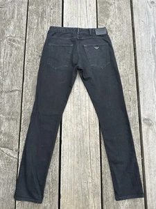 Armani Jeans J06 Slim Fit Stretch Denim W28 L30 Black Mens GA 6X6J06 Straight - Picture 1 of 15