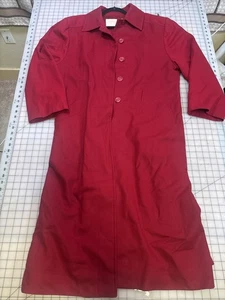 Vintage Pendleton roter langer Wollmantel Knopfleiste hergestellt in den USA Damengröße L 16-18 - Bild 1 von 17