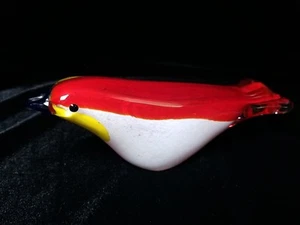 Art Glass Bird Red Yellow White Blue Figure Paperweight Figurine 8" Pier 1 - Picture 1 of 7