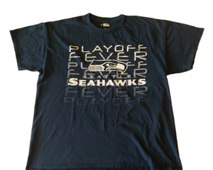 NFL Team Apparel Shirt Men's Blue Seattle Seahawks Play Off Fever Football 12th - Picture 1 of 12