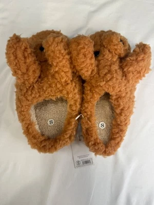 Zapatillas de casa para mujer 2 elegantes marrón con cara de cachorro diseñadas talla 6-6,5 Foto 1 de 4