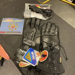 Gerbing's G3 12V Heated Motorcycle Black Leather Gloves NOS women’s Small New!! - Bild 1 von 16