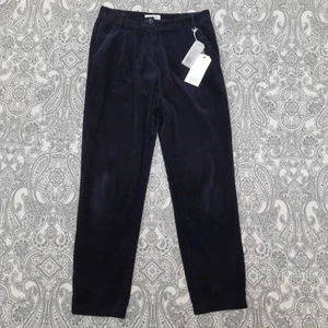 Toast Corduroy Trousers Womens Size 8 Darkest Navy Cotton Pleated Soft Cord Pant - Picture 1 of 10