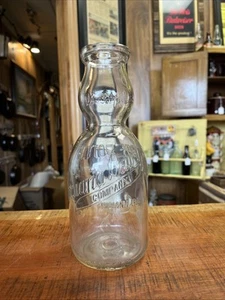 Indiana Dairy Company Milk/Creamer Clear Glass Bottle Indiana, PA - Picture 1 of 6