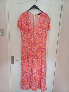 WOMENS CASS ECO DELPHINE MIDI DRESS BY FRENCH CONNECTION SIZE 10 - Picture 1 of 4
