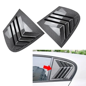 Rear Window Louver Shutter Trim Cover For BMW 1 Series E87 2005-11 Carbon Black - Picture 1 of 8
