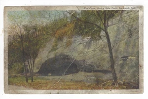 Postkarte Die Höhle, Rocky State Park, Rockport, Ind. Bayse Drogerie - Bild 1 von 2