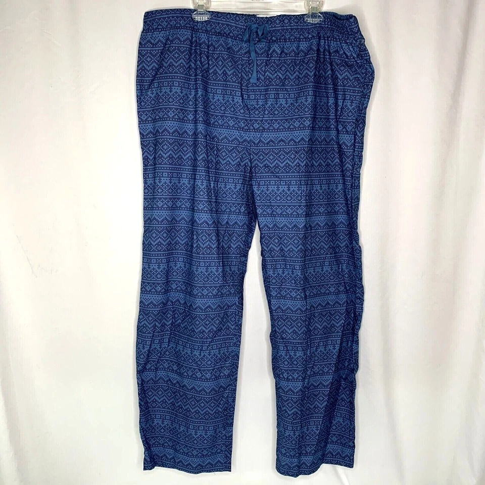 Goodfellow Mens Sleep Pants Pajama Lounge Wear Blue Flannel Holiday Size XXL
