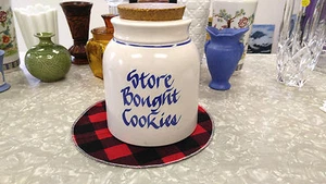 Cookie jar stoneware vintage with original cork top counter cookie jar - Bild 1 von 11