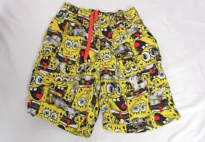 SpongeBob Nickelodeon Swimming Beach Shorts Trunks Yellow Summer Holiday M VGC! - Picture 1 of 6