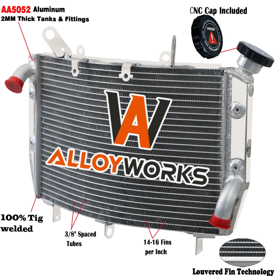 All Aluminum Radiator For YAMAHA YZF R6 2006-2011 2007 2008 2009 2010 - image 1 of 4