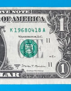 1968 April 18 : K 19680418 A BIRTHDAY Note $1 One Dollar Bill - Picture 1 of 3