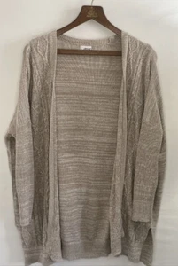 NWOT Abound Womens Long Beige Open Front 3/4 Sleeve Cardigan Sweater Size Small - Picture 1 of 8