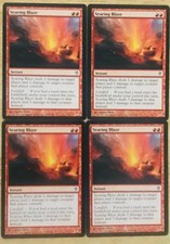 4 x Searing Blaze common instant from Worldwake (MTG)