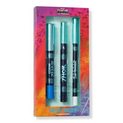 THOR LOVE & THUNDER GOD OF THUNDER 3 PC SET EYE LINER BLUE & WHITE, STAMP MARVEL - Image 1 of 3