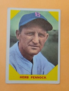 1960 Fleer Baseball Greats Herb Pennock  #35 Boston Red Sox - VG - MK On Back