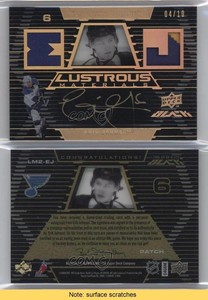 2008 Upper Deck UD Black Lustrous Materials Gold /10 Erik Johnson #LM2-EJ Auto