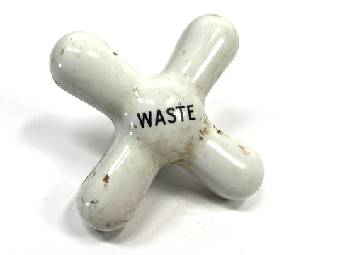 antique porcelain waste water knob sink architectural salvage toilet Cover