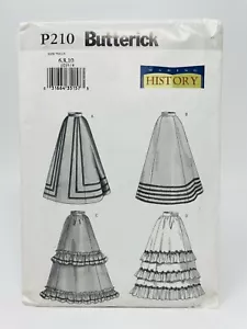 Butterick Muster P210 Making History Röcke, Größe 6-8-10, ungeschnitten - Bild 1 von 2