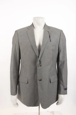 Saddlebred Hombre Traje Chaqueta Abrigo Deportivo Blazer Talla US 42R Gris Nuevo con Etiquetas Foto 1 de 4