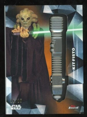 KIT FISTO 2018 Star Wars Topps Finest LIGHT SABER Medallion ORANGE SP /25 - Image 1 of 2