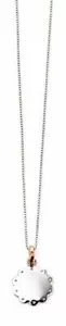 Argento Sterling 'D' Per Diamante Rosa Placcato Oro Bordo Smerlato Collana - Foto 1 di 4