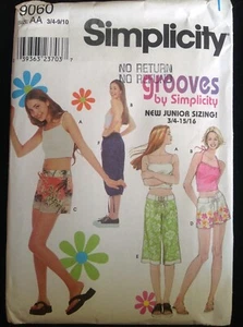 Pattern Simplicity 9060 junior shorts, pants and knit top 3/4-9/10 - Imagen 1 de 2