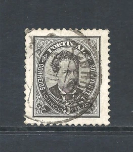 PORTUGAL SCOTT 58 USADO EN MUY BUEN ESTADO - 1884 5r EDICIÓN NEGRA - KING LUIZ - Imagen 1 de 2