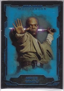 STAR WARS 2016 TOPPS MASTERWORK #31 MACE WINDU BLUE PARALLEL BASE CARD /199