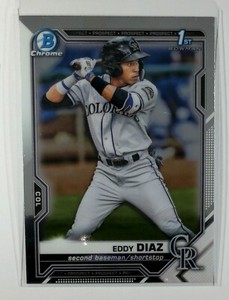 2021 Bowman #BCP-33 Eddy Diaz  Chrome Prospects