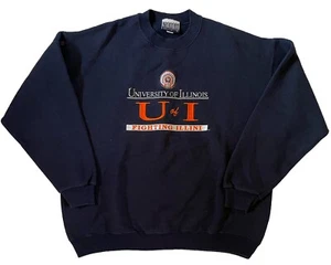 Vintage Fighting Illini VCC Vantage Club Collection Pullover XL NCAA Big Ten - Picture 1 of 5