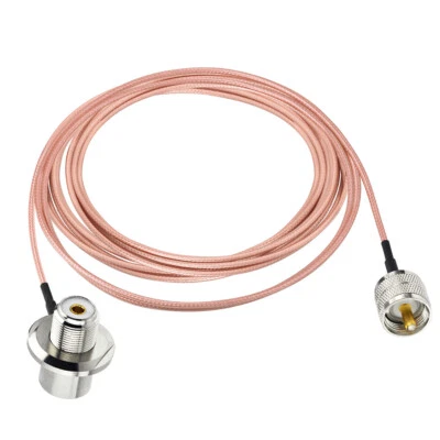 UHF PL259 male to SO239 LowLoss Cable 5m for Car CB Two Way Mobile Radio Antenna - Image 1 of 4
