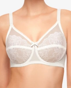Wacoal Plus Size Retro Chic Full-Figure Underwire Bra Women's 42D Ivory Hook&Eye - Picture 1 of 15