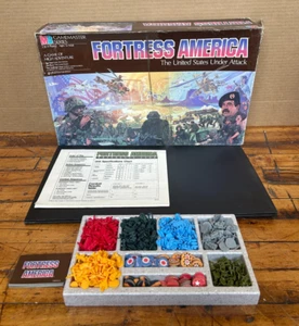 Vintage 1986 Fortress America Under Attack Milton Bradley Board Game Incomplete - Picture 1 of 16