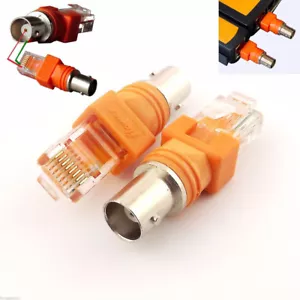 BNC Female to RJ45 Male Coaxial Coax Barrel Coupler Adapter RJ45 to RF Connector - Picture 1 of 3