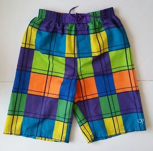 Vintage 90's OP Ocean Pacific Youth XL 16 Neon Swim Trunks Board Shorts  - Picture 1 of 6