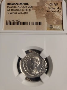 Plautilla. .DENARIO NGC MONETA ANTICO IMPERO ROMANO DI ALTA QUALITÀ. ARGENTO.ALTO - Foto 1 di 16