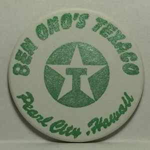Vintage Pog * Ben Ono's Texaco * Pearl City Hawaii * Green * Bin20 - Picture 1 of 1