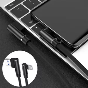 L-Shape Right Angle USB C Fast Charger Data Cord For Samsung S24 LG Google Phone - Picture 1 of 17