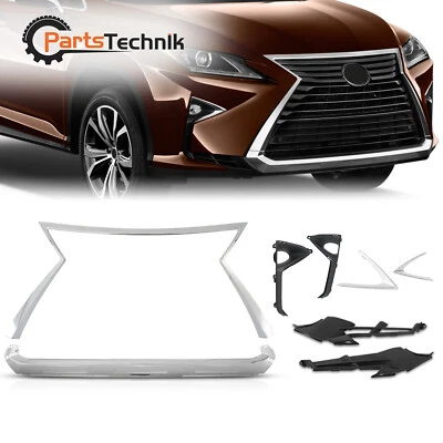 Front Grille Molding Bezels Trim Fit 2016-2019 Lexus RX350 RX450H Base Sport Set Foto 1 de 4