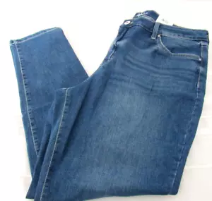 JEANS DE MUJER ESTILO & CO AZUL CURVILÍNEO PIERNA MEDIA ENVEJECIDA TALLA 18 NUEVOS CON ETIQUETAS - Imagen 1 de 7