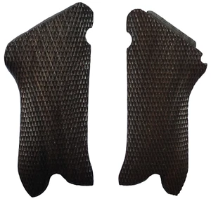 WWI WWII GERMAN P08 P-08 LUGER WOODEN PISTOL GRIPS -PAIR-DARK BROWN - Picture 1 of 7