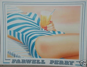 SIGNED VINTAGE FARWELL PERRY Figure 1986 PRINT 30"X23" Modern Open Edition Art - Picture 1 of 2
