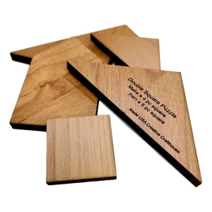Puzzle Doppio Quadrato in Legno | Due Rompicapo in Uno - Foto 1 di 5
