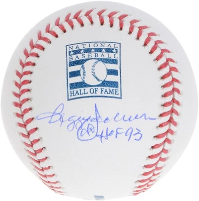 Reggie Jackson New York Yankees Signed Hall of Fame Logo Baseball & HOF 93 Insc - Image 1 of 2