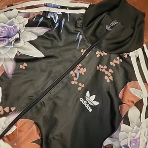 Adidas Rare Firebird Lotus Flower All Over Print Track Embroidered Jacket Medium - Picture 1 of 9