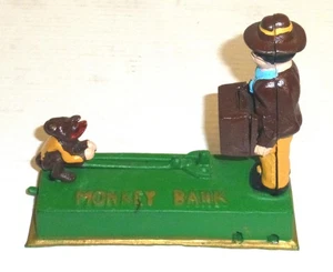 Banca Monete Scimmia Meccanica Vintage Ghisa Funzionante GUARDA IL VIDEO - Foto 1 di 13